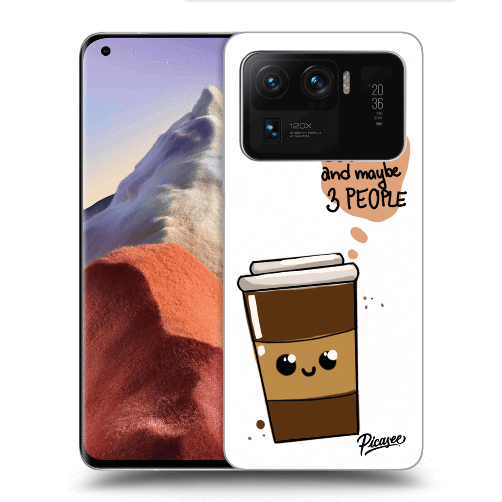 Picasee crna silikonska maskica za Xiaomi Mi 11 Ultra - Cute coffee