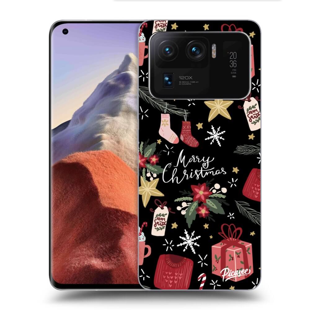 Picasee crna silikonska maskica za Xiaomi Mi 11 Ultra - Christmas