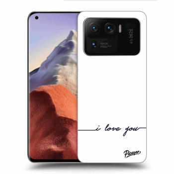 Picasee crna silikonska maskica za Xiaomi Mi 11 Ultra - I love you