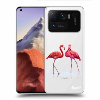 Picasee silikonska prozirna maskica za Xiaomi Mi 11 Ultra - Flamingos couple