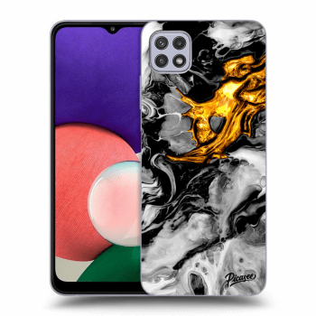 Maskica za Samsung Galaxy A22 5G A226B - Black Gold 2