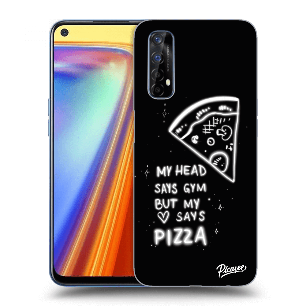 Picasee silikonska prozirna maskica za Realme 7 - Pizza