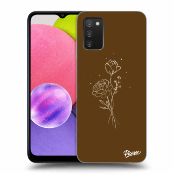 Picasee ULTIMATE CASE za Samsung Galaxy A02s A025G - Brown flowers