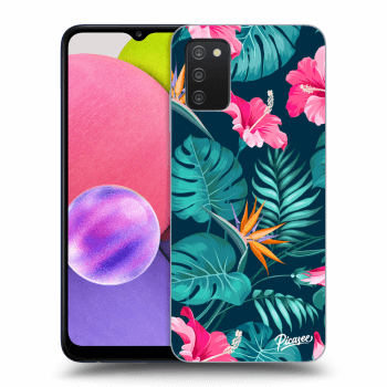 Maskica za Samsung Galaxy A02s A025G - Pink Monstera