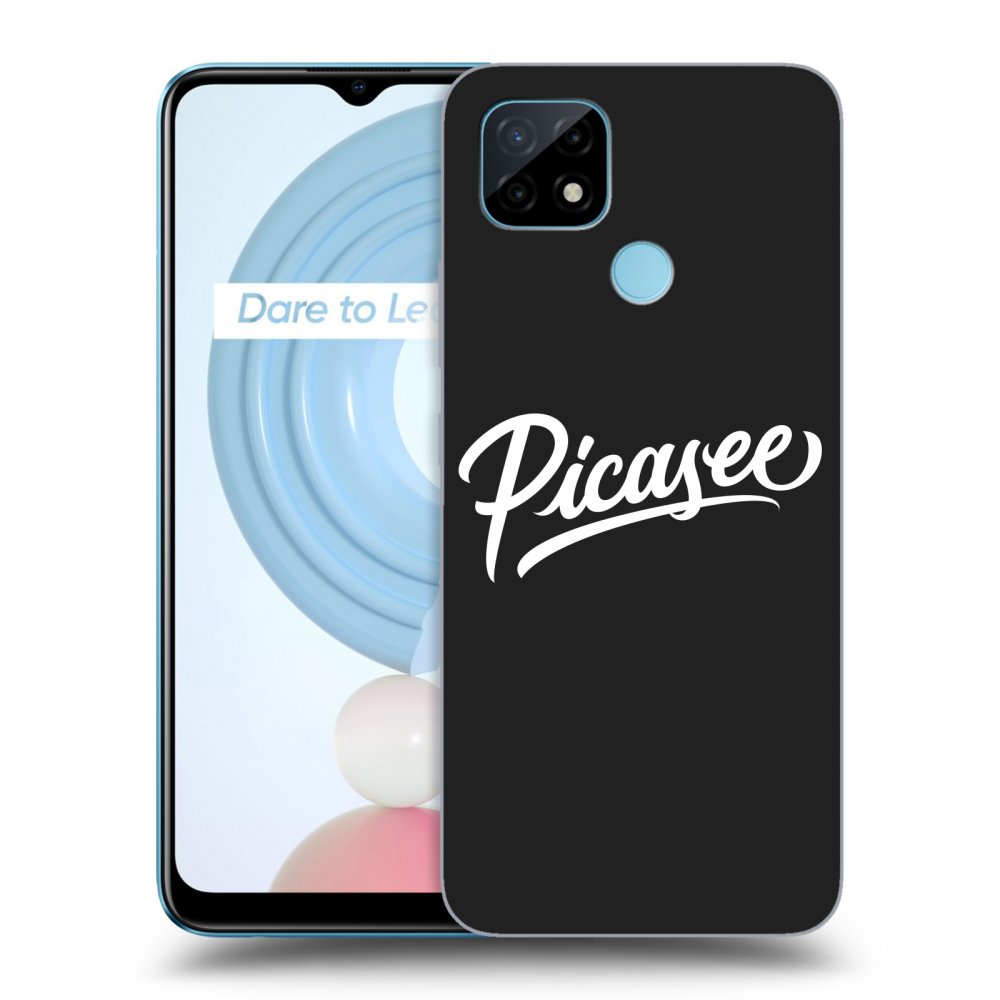 Picasee crna silikonska maskica za Realme C21 - Picasee - White