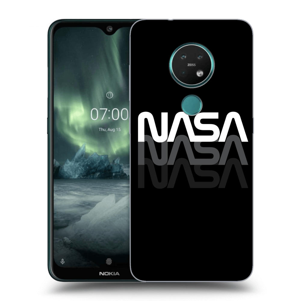 Picasee silikonska prozirna maskica za Nokia 7.2 - NASA Triple