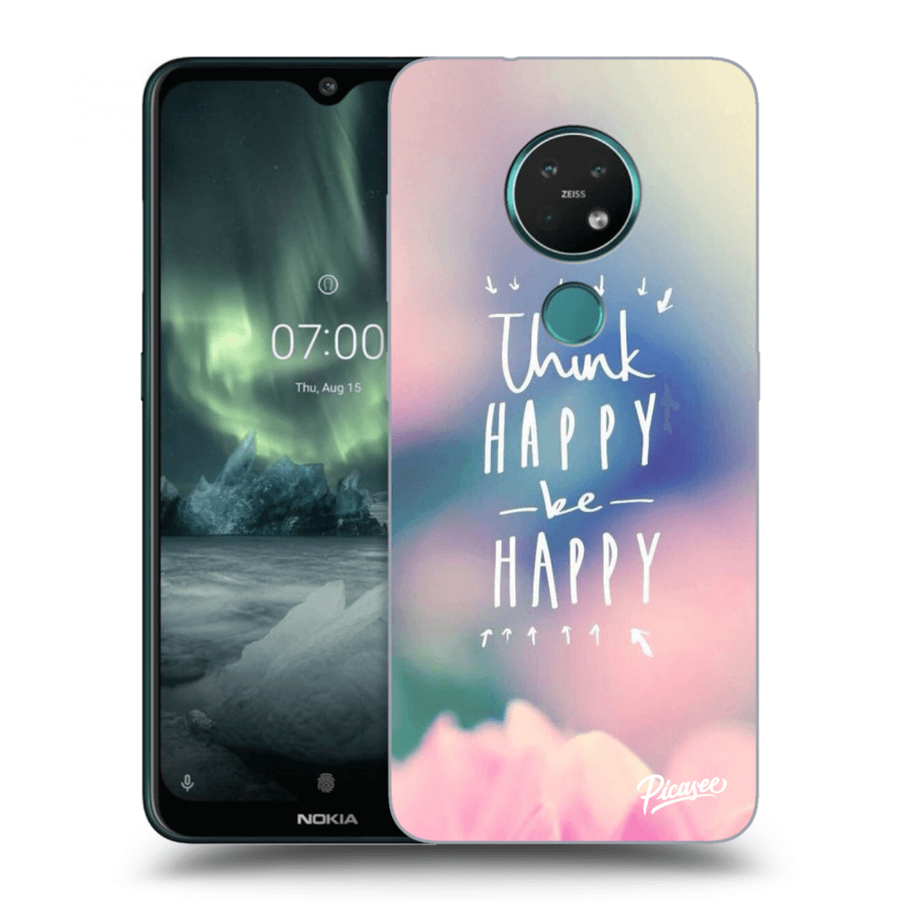 Picasee crna silikonska maskica za Nokia 7.2 - Think happy be happy