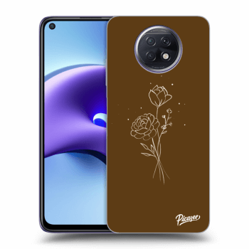 Maskica za Xiaomi Redmi Note 9T - Brown flowers