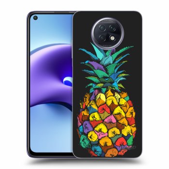 Picasee crna silikonska maskica za Xiaomi Redmi Note 9T - Pineapple