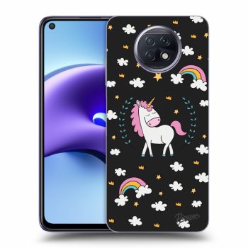 Picasee crna silikonska maskica za Xiaomi Redmi Note 9T - Unicorn star heaven