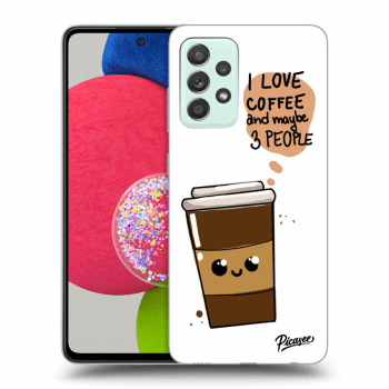 Picasee crna silikonska maskica za Samsung Galaxy A52s 5G A528B - Cute coffee