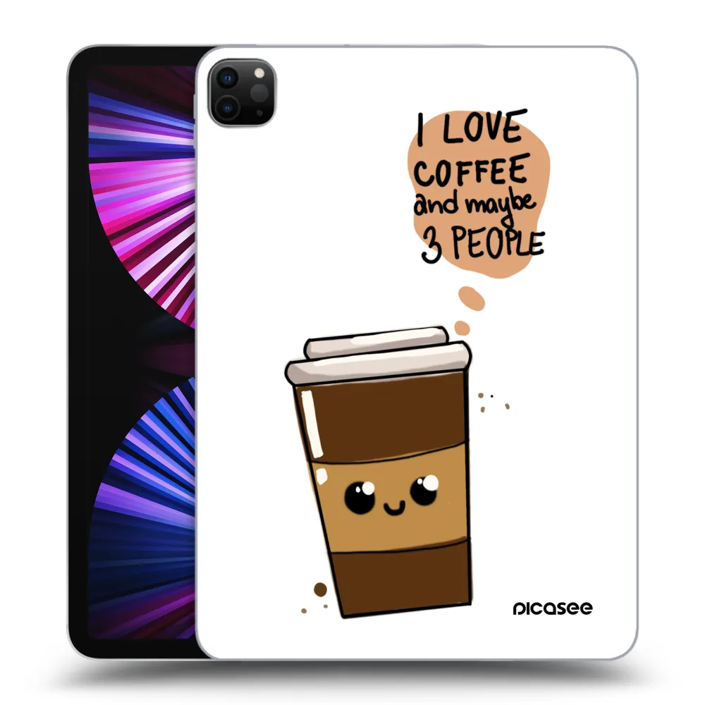 Picasee crna silikonska maskica za Apple iPad Pro 11" 2021 (3.gen) - Cute coffee