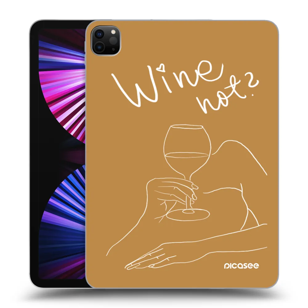 Picasee crna silikonska maskica za Apple iPad Pro 11" 2021 (3.gen) - Wine not