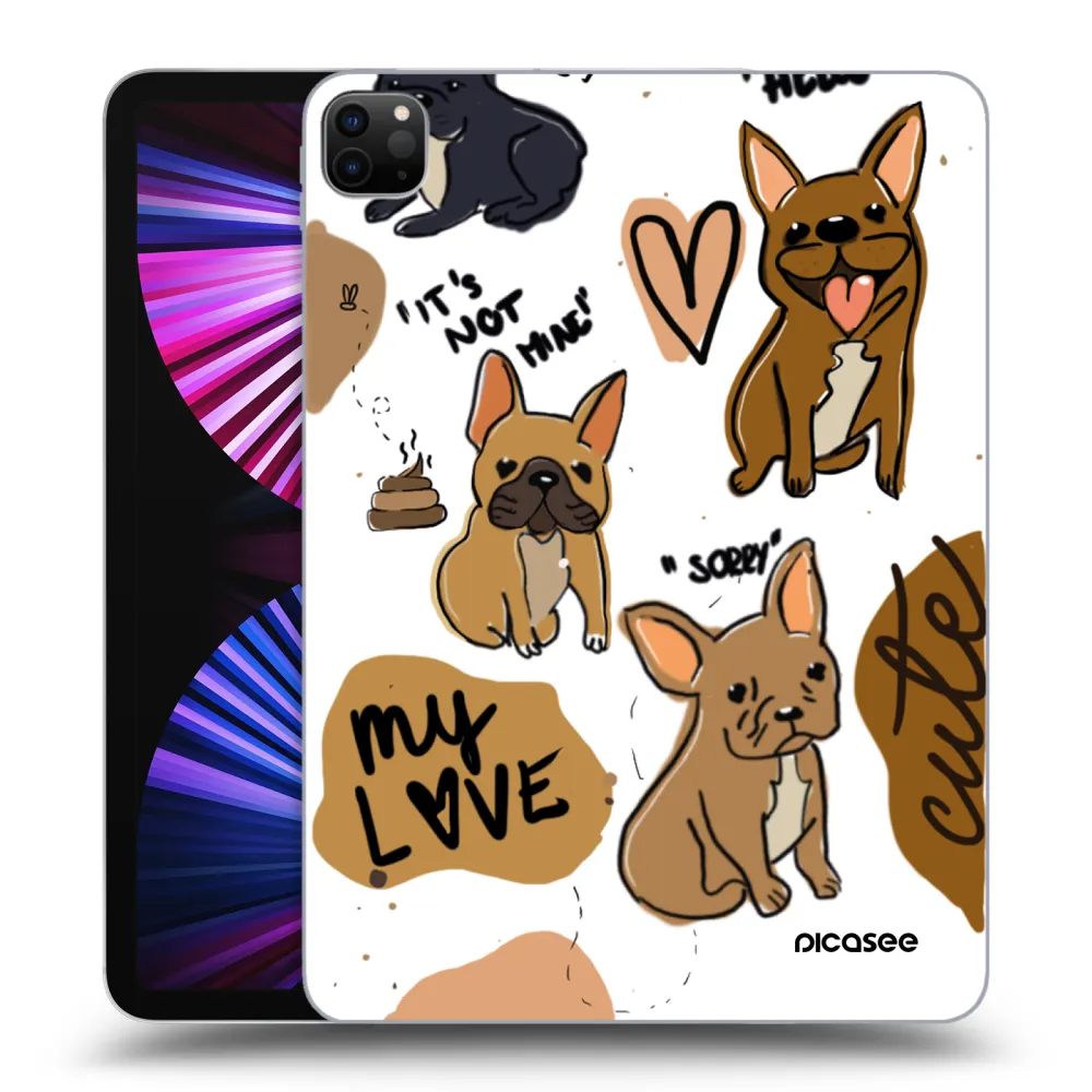 Picasee crna silikonska maskica za Apple iPad Pro 11" 2021 (3.gen) - Frenchies