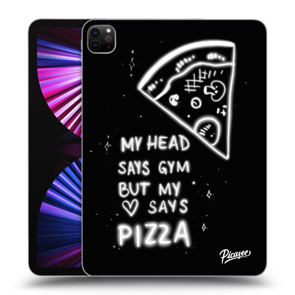 Picasee crna silikonska maskica za Apple iPad Pro 11" 2021 (3.gen) - Pizza