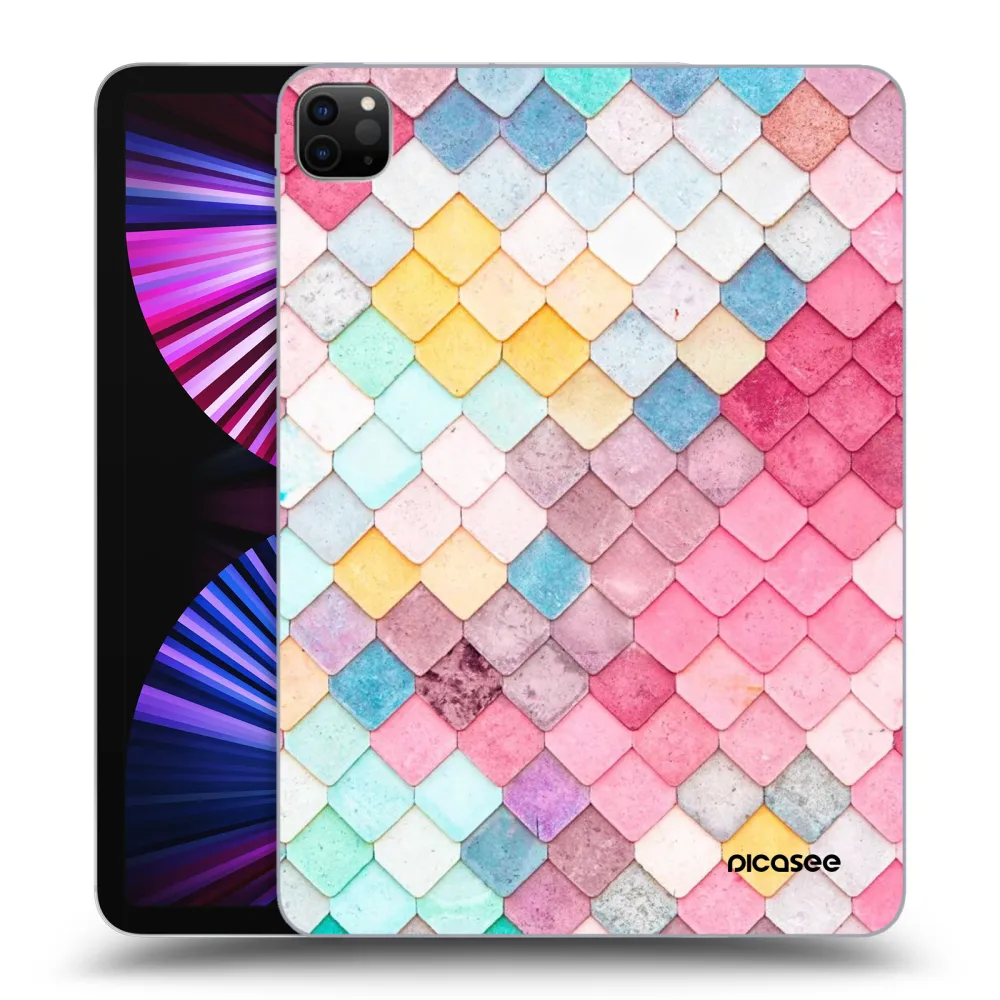 Picasee crna silikonska maskica za Apple iPad Pro 11" 2021 (3.gen) - Colorful roof