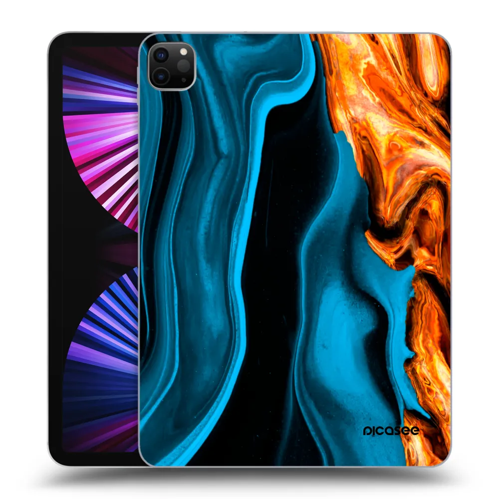 Picasee crna silikonska maskica za Apple iPad Pro 11" 2021 (3.gen) - Gold blue