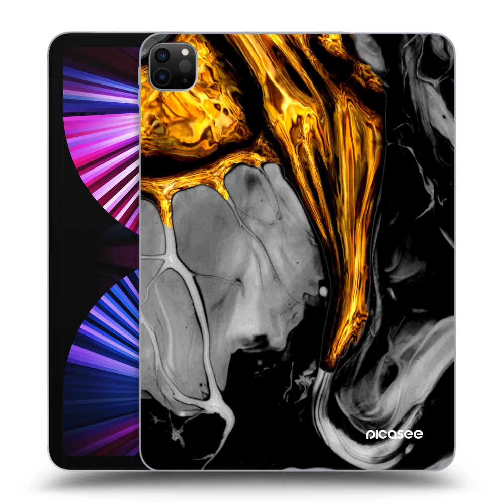 Picasee crna silikonska maskica za Apple iPad Pro 11" 2021 (3.gen) - Black Gold
