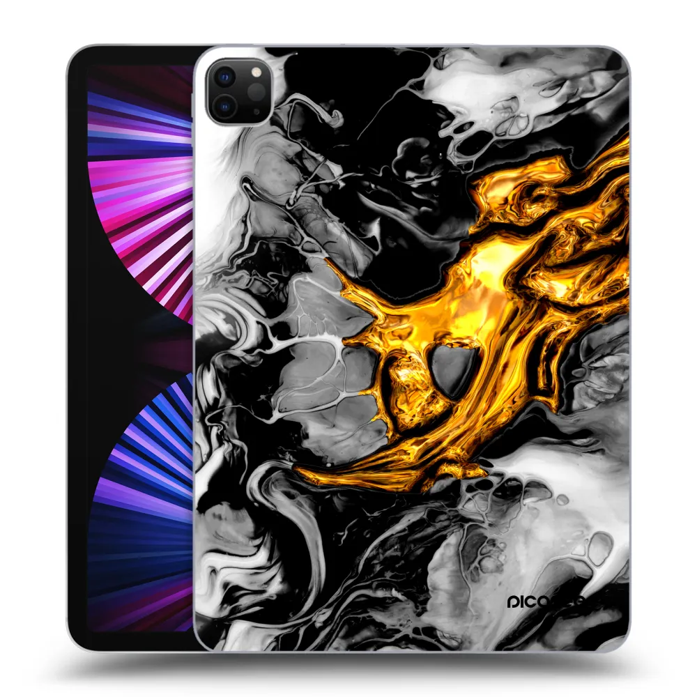 Picasee crna silikonska maskica za Apple iPad Pro 11" 2021 (3.gen) - Black Gold 2