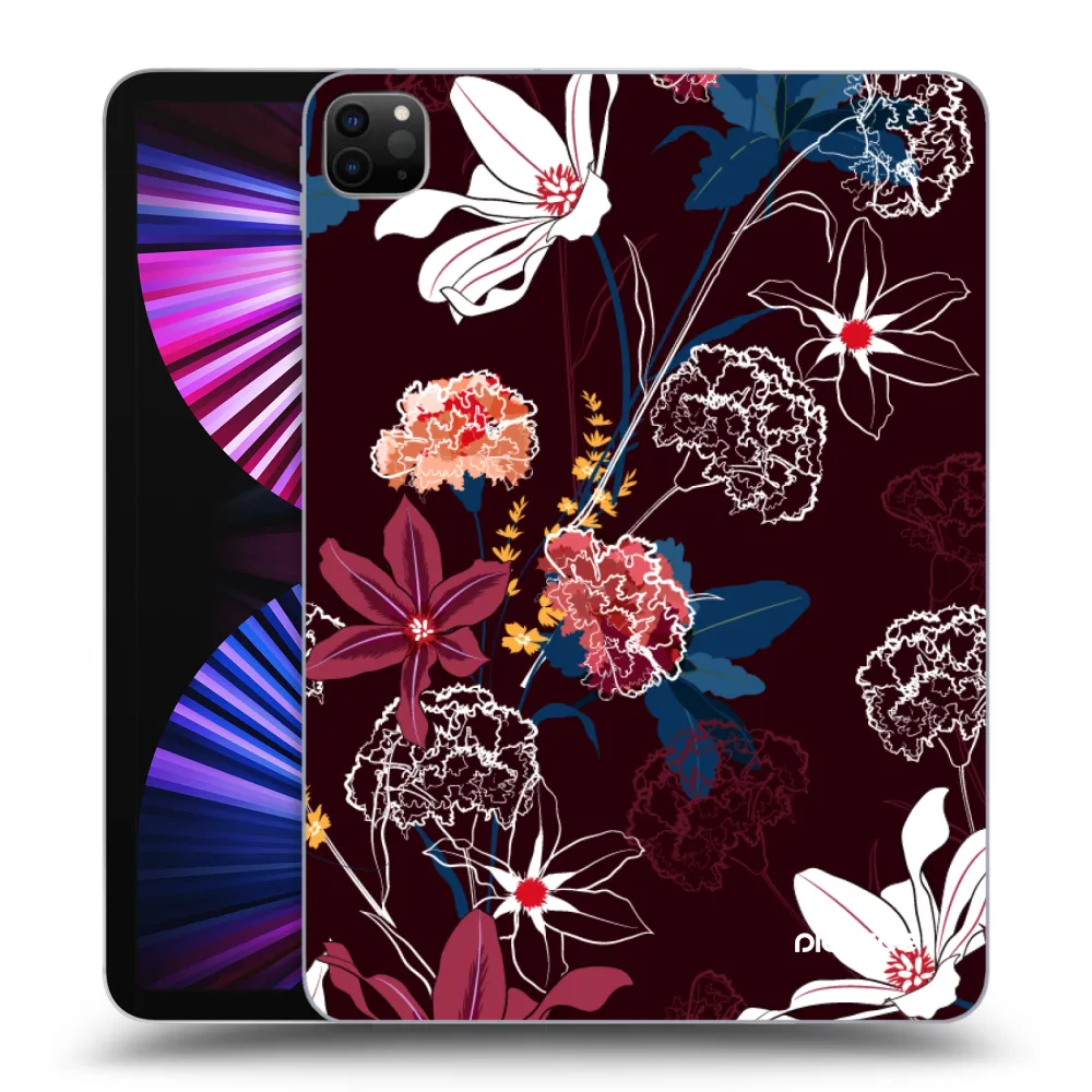 Picasee crna silikonska maskica za Apple iPad Pro 11" 2021 (3.gen) - Dark Meadow