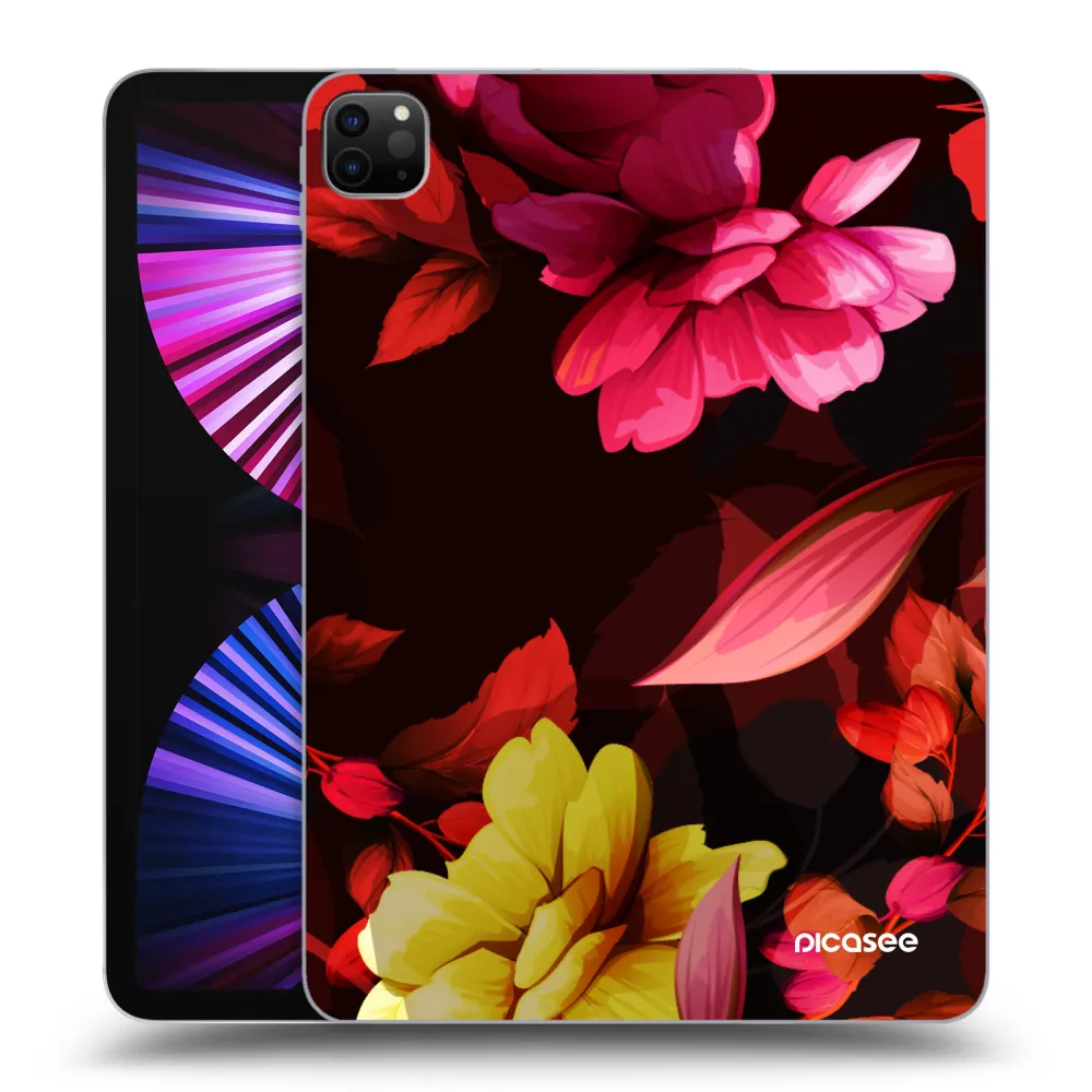 Picasee crna silikonska maskica za Apple iPad Pro 11" 2021 (3.gen) - Dark Peonny