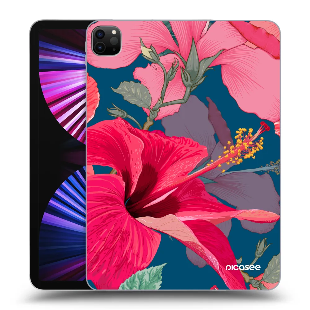 Picasee crna silikonska maskica za Apple iPad Pro 11" 2021 (3.gen) - Hibiscus
