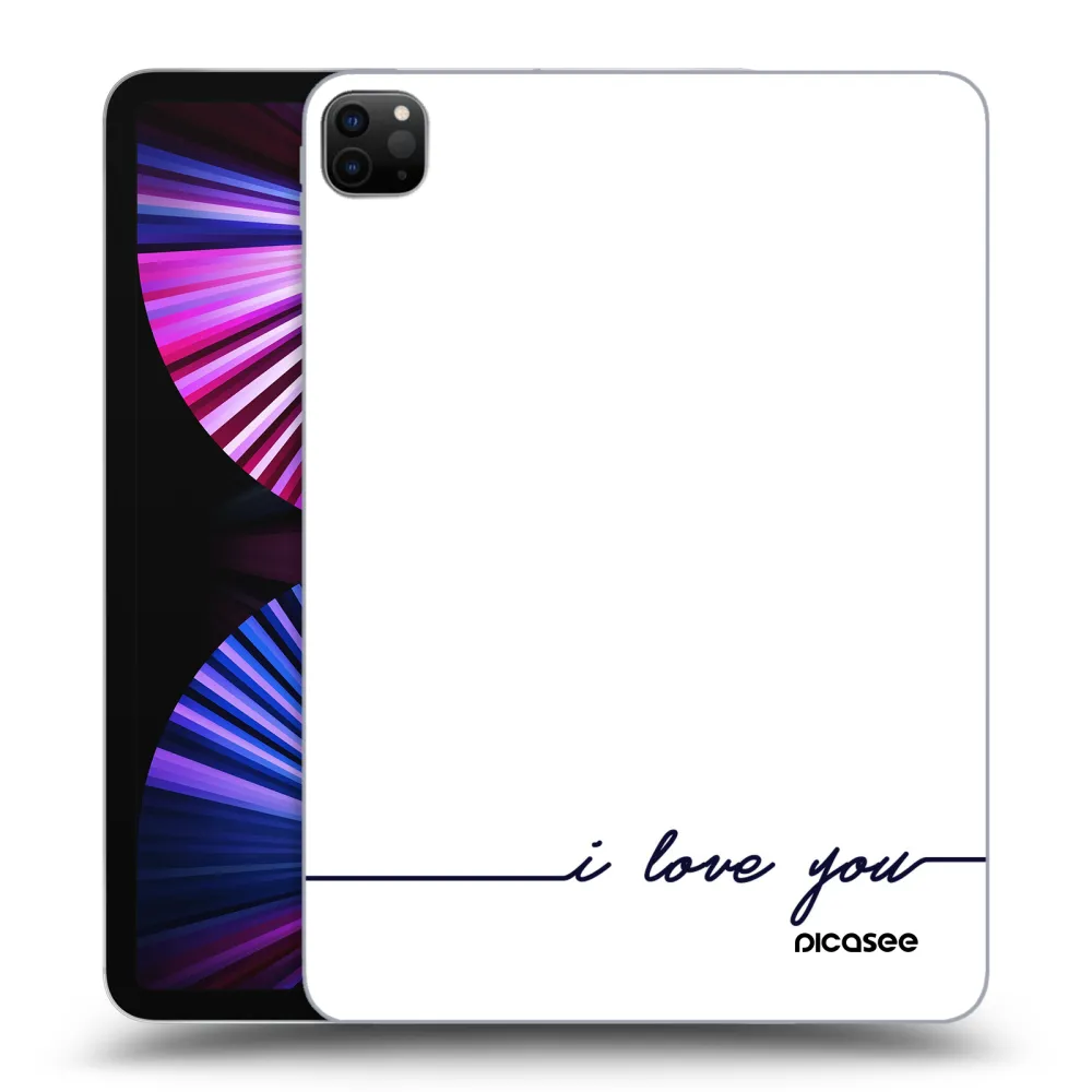 Picasee crna silikonska maskica za Apple iPad Pro 11" 2021 (3.gen) - I love you