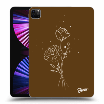 Maskica za Apple iPad Pro 11" 2021 (3.gen) - Brown flowers