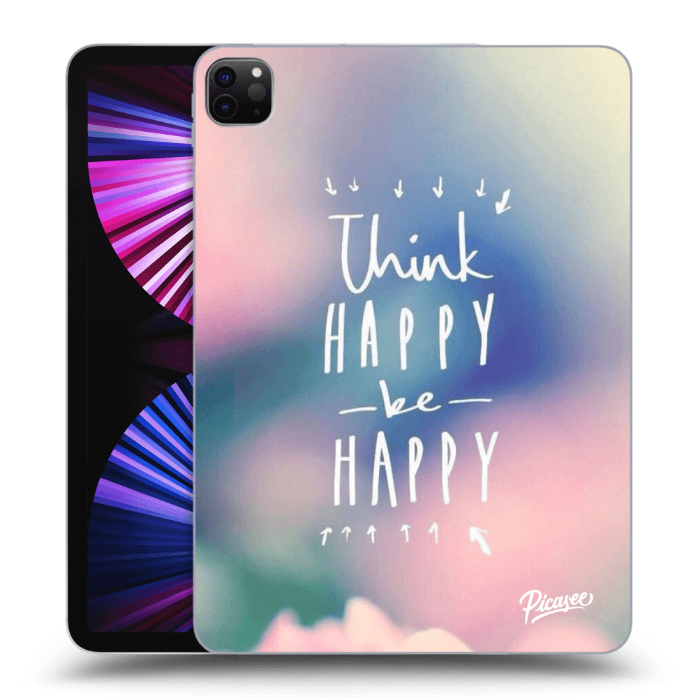 Picasee crna silikonska maskica za Apple iPad Pro 11" 2021 (3.gen) - Think happy be happy