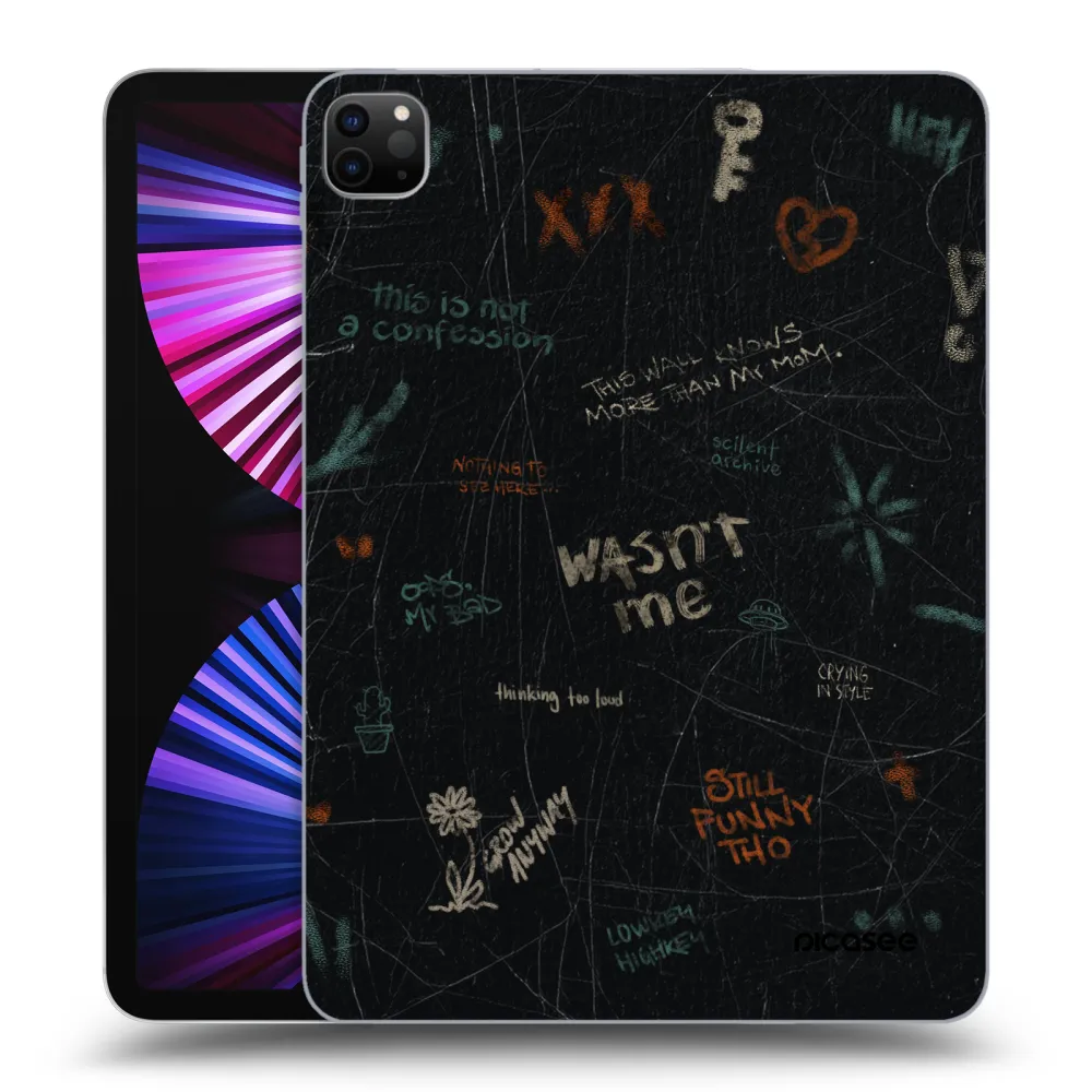 Picasee crna silikonska maskica za Apple iPad Pro 11" 2021 (3.gen) - CONFESSION
