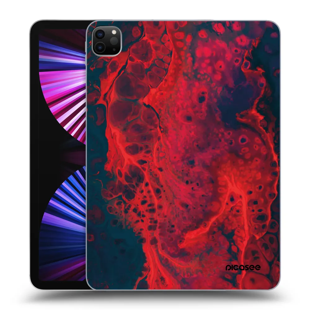 Picasee crna silikonska maskica za Apple iPad Pro 11" 2021 (3.gen) - Organic red