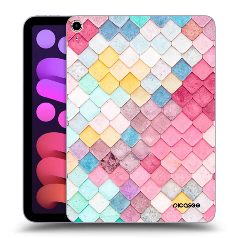 Picasee silikonska prozirna maskica za Apple iPad mini 2021 (6. gen) - Colorful roof