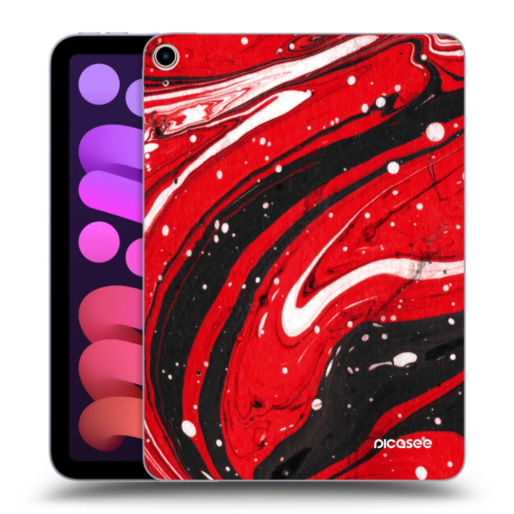 Picasee silikonska prozirna maskica za Apple iPad mini 2021 (6. gen) - Red black
