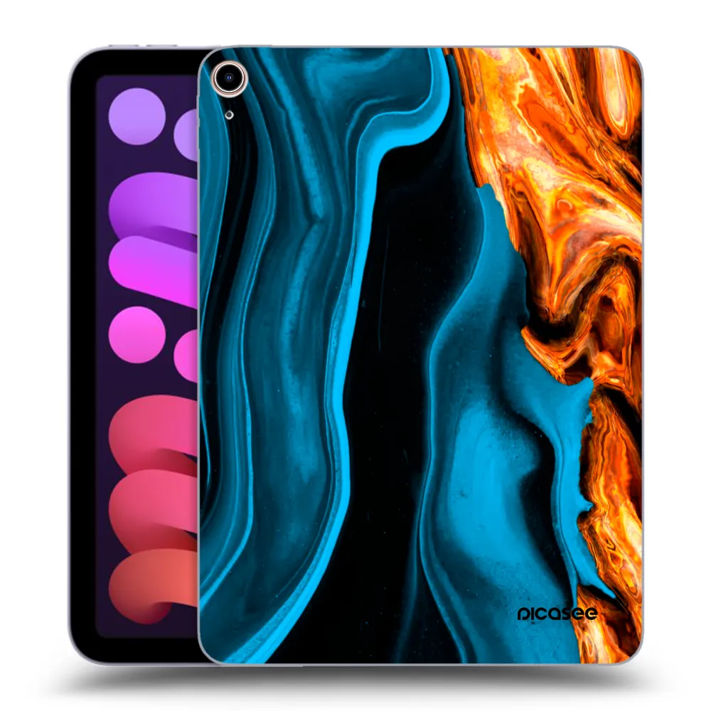 Picasee silikonska prozirna maskica za Apple iPad mini 2021 (6. gen) - Gold blue