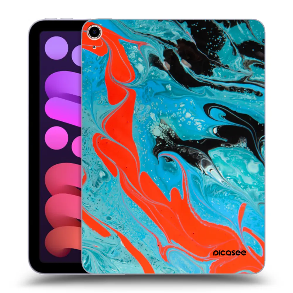 Picasee silikonska prozirna maskica za Apple iPad mini 2021 (6. gen) - Blue Magma