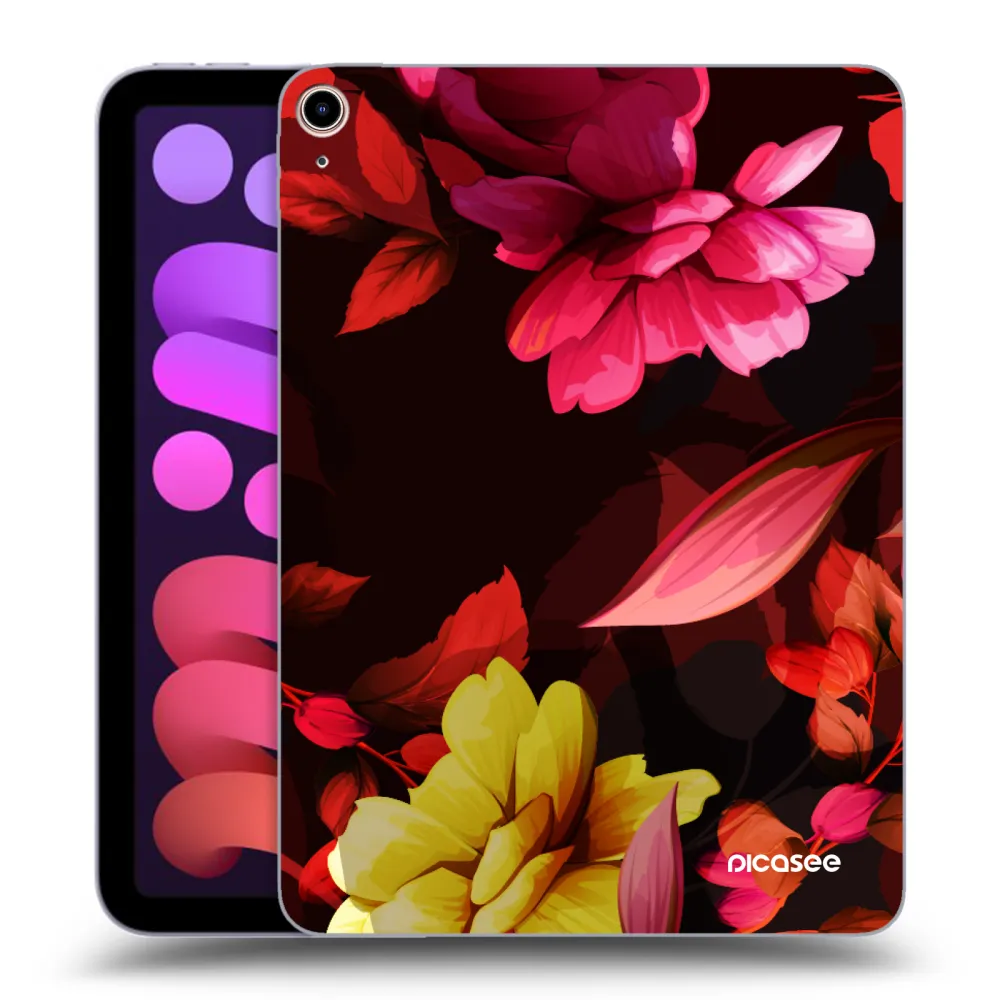 Picasee silikonska prozirna maskica za Apple iPad mini 2021 (6. gen) - Dark Peonny