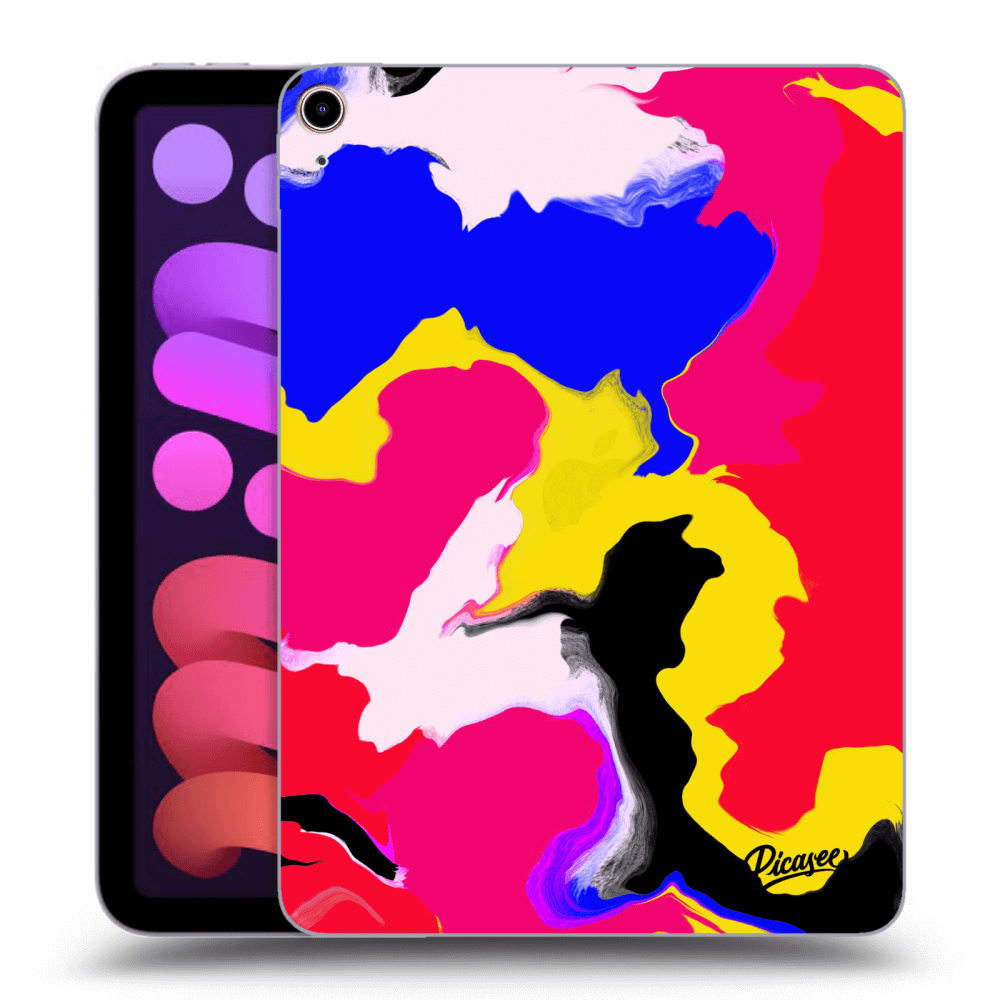 Picasee crna silikonska maskica za Apple iPad mini 2021 (6. gen) - Watercolor