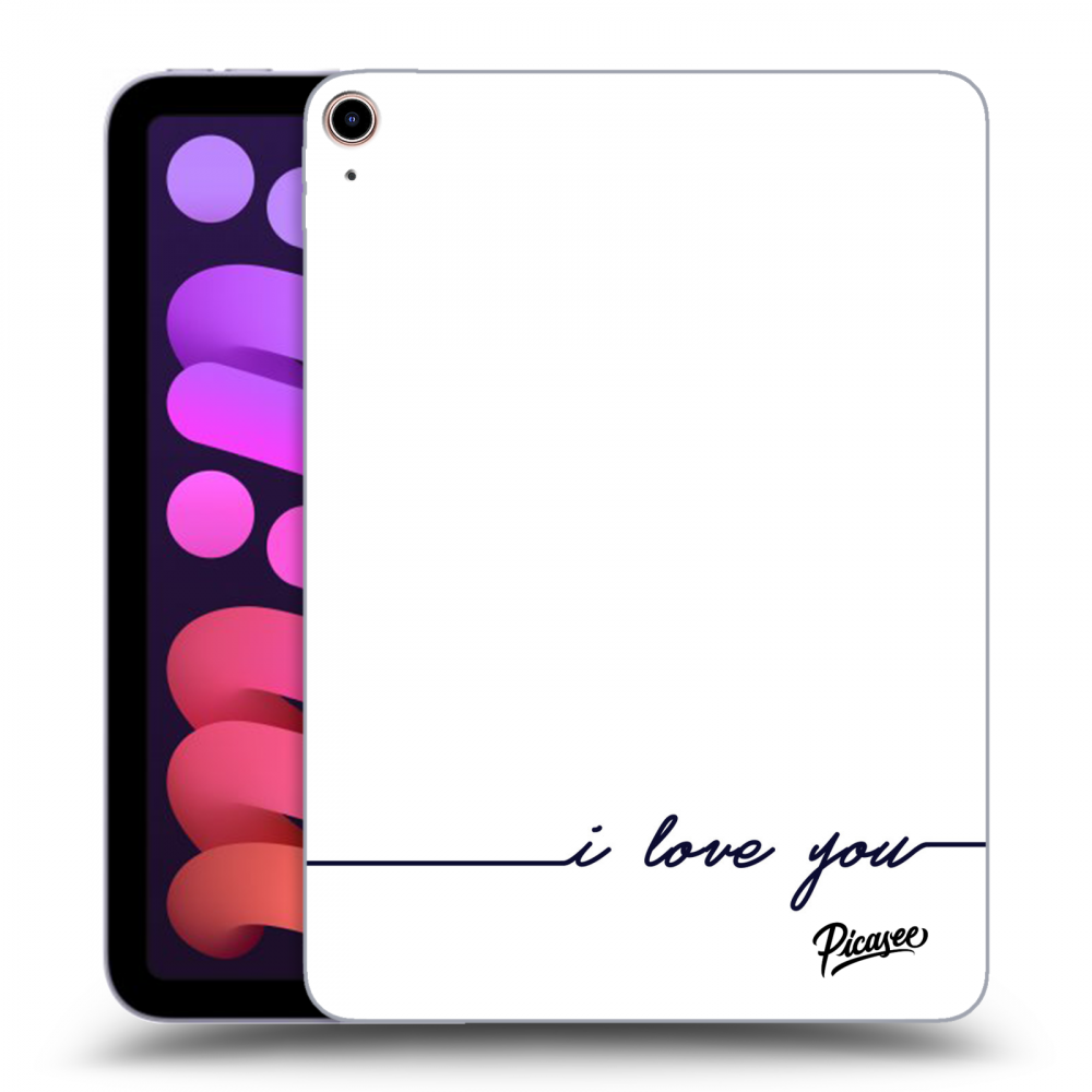 Picasee crna silikonska maskica za Apple iPad mini 2021 (6. gen) - I love you