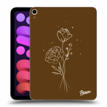 Picasee silikonska prozirna maskica za Apple iPad mini 2021 (6. gen) - Brown flowers