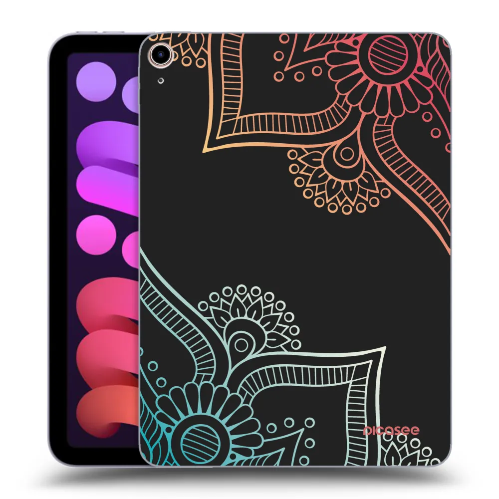 Picasee crna silikonska maskica za Apple iPad mini 2021 (6. gen) - Flowers pattern