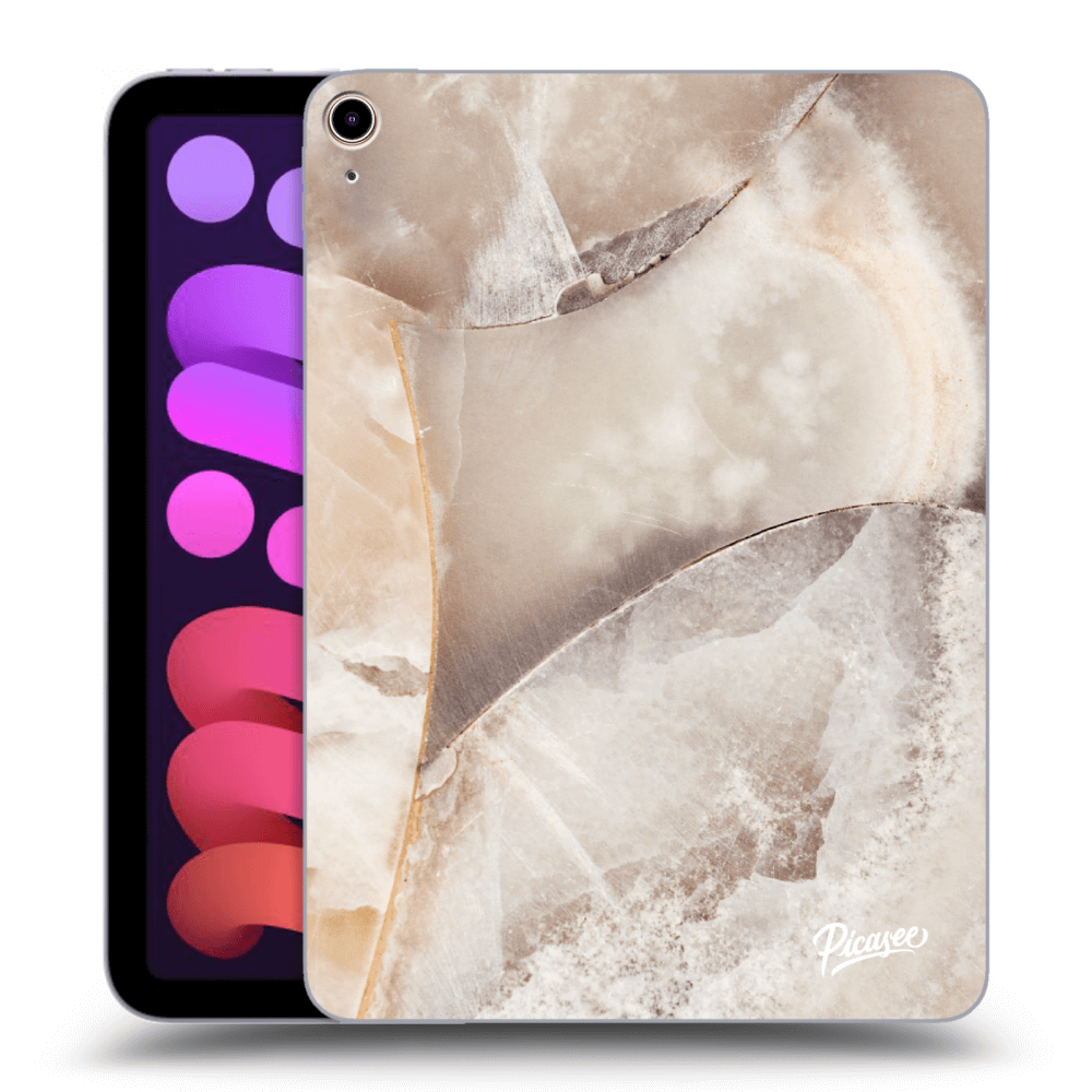 Picasee crna silikonska maskica za Apple iPad mini 2021 (6. gen) - Cream marble