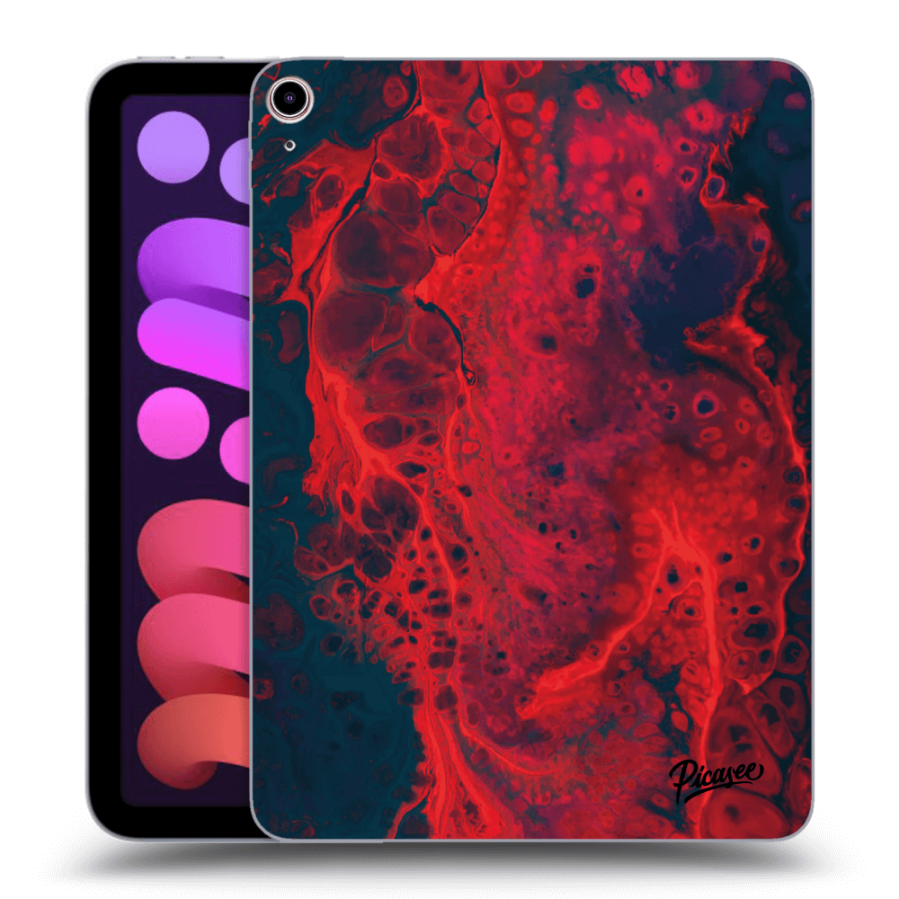 Picasee crna silikonska maskica za Apple iPad mini 2021 (6. gen) - Organic red