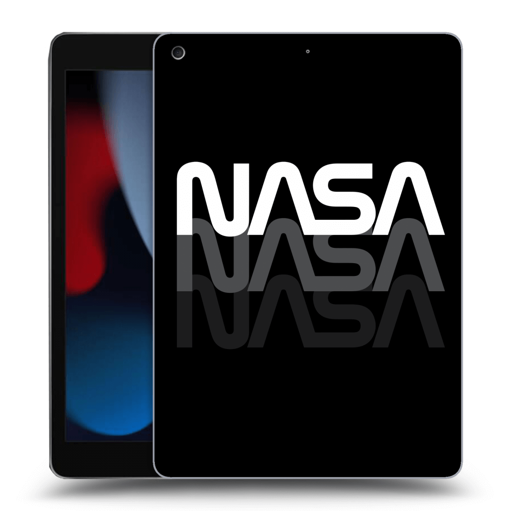 Picasee crna silikonska maskica za Apple iPad 10.2" 2021 (9. gen) - NASA Triple