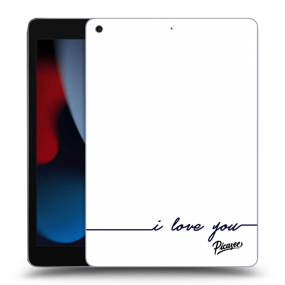 Picasee crna silikonska maskica za Apple iPad 10.2" 2021 (9. gen) - I love you
