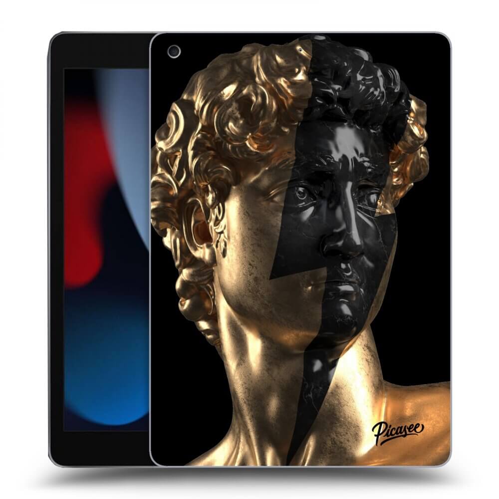 Picasee crna silikonska maskica za Apple iPad 10.2" 2021 (9. gen) - Wildfire - Gold