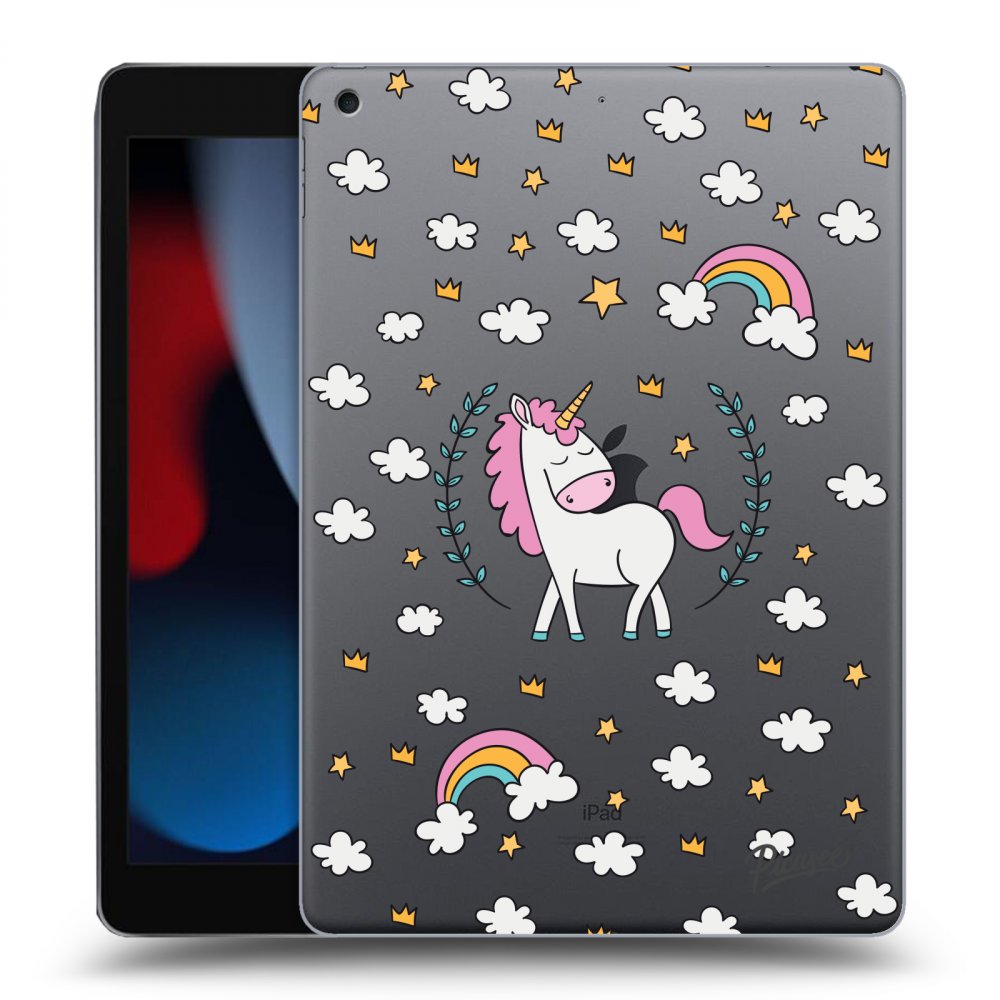Picasee silikonska prozirna maskica za Apple iPad 10.2" 2021 (9. gen) - Unicorn star heaven