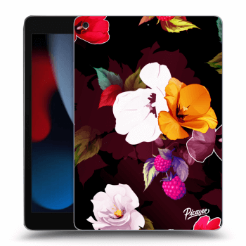 Picasee silikonska prozirna maskica za Apple iPad 10.2" 2021 (9. gen) - Flowers and Berries