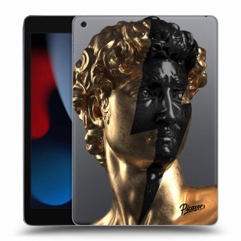 Picasee silikonska prozirna maskica za Apple iPad 10.2" 2021 (9. gen) - Wildfire - Gold