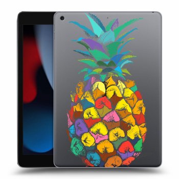 Picasee silikonska prozirna maskica za Apple iPad 10.2" 2021 (9. gen) - Pineapple