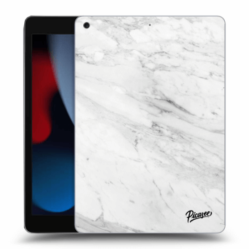 Picasee crna silikonska maskica za Apple iPad 10.2" 2021 (9. gen) - White marble